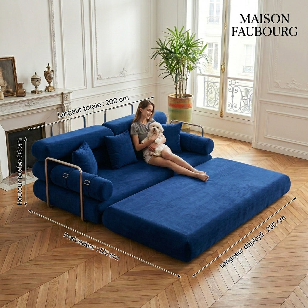 Canapé Compressé Bleu - Le Faubourg Forme