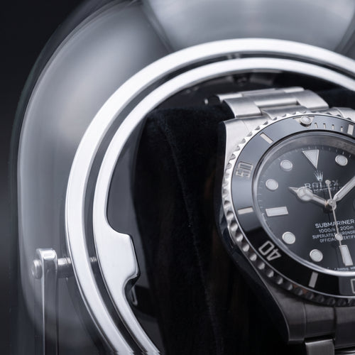 Remontoir de Montre Automatique Sous Dôme  Argent Platine