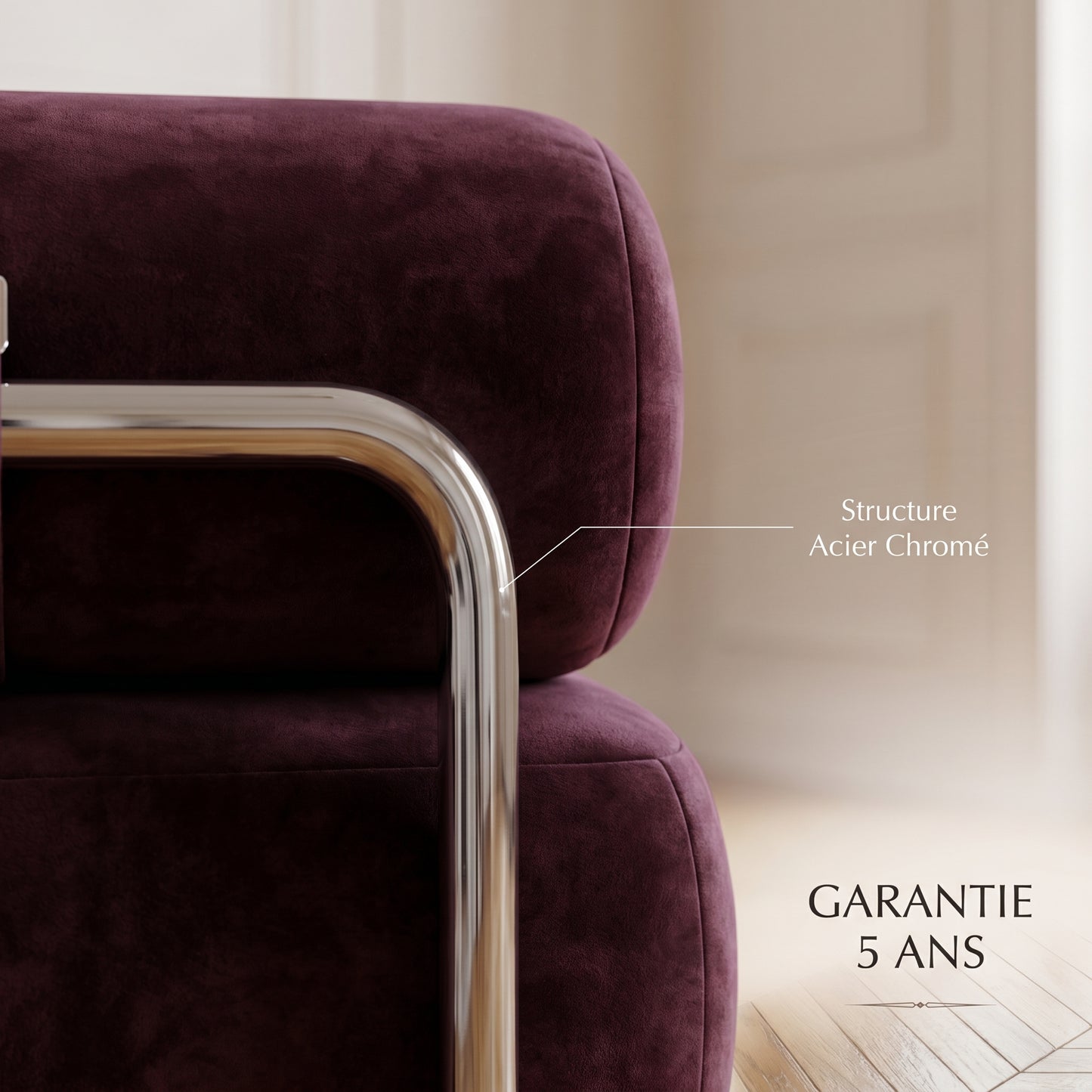 Canapé Compressé Prune - Le Faubourg Forme