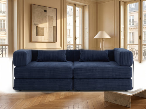 Canapé Compressé Bleu - Le Faubourg Souple