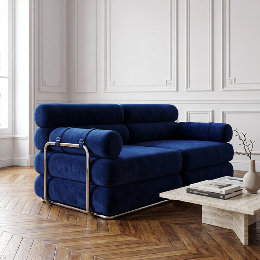 Canapé Compressé Bleu - Le Faubourg Forme