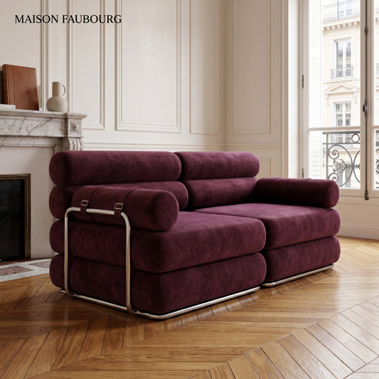 Canapé Compressé Prune - Le Faubourg Forme