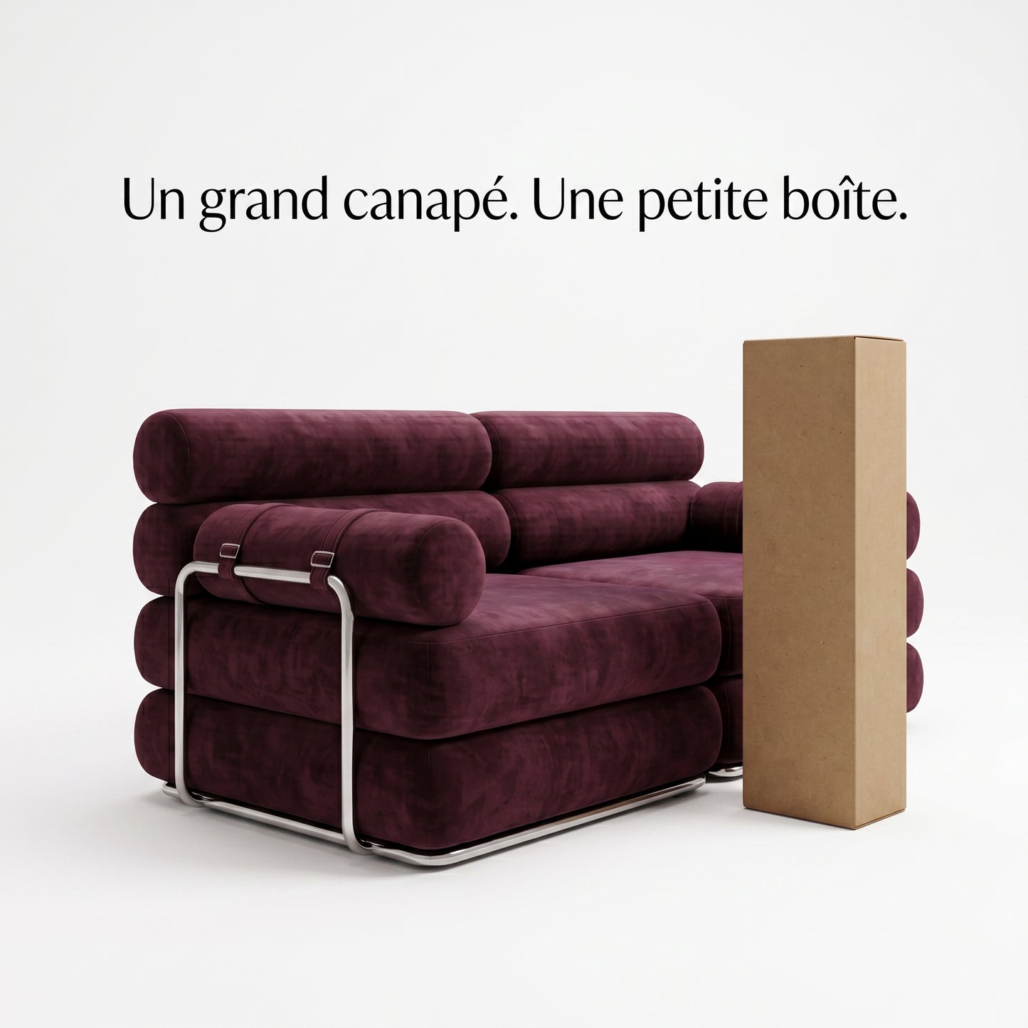 Canapé Compressé Prune - Le Faubourg Forme