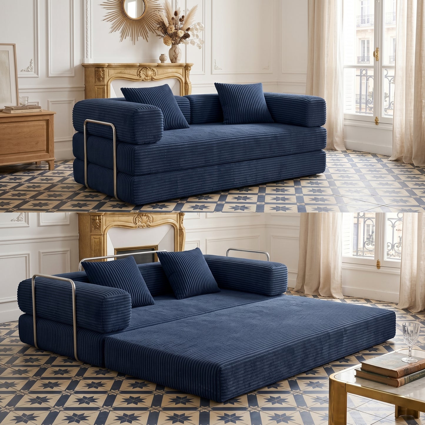 Canapé Compressé Bleu - Le Faubourg Souple