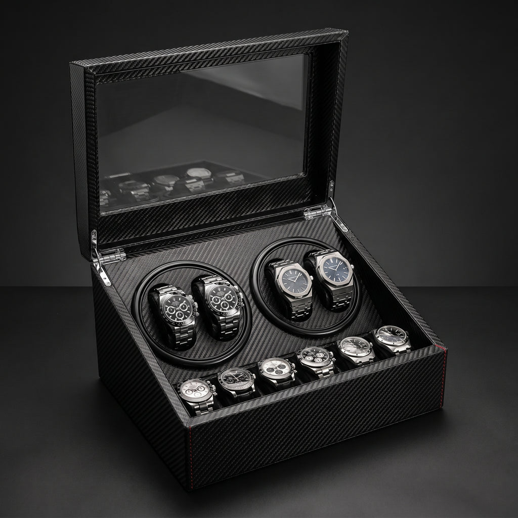 Remontoir Montre Automatique 10 Montres  Édition Master 4+6 Carbone Ardoise