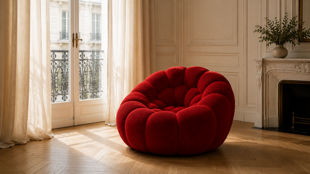 Fauteuil Bubble Rouge Profond