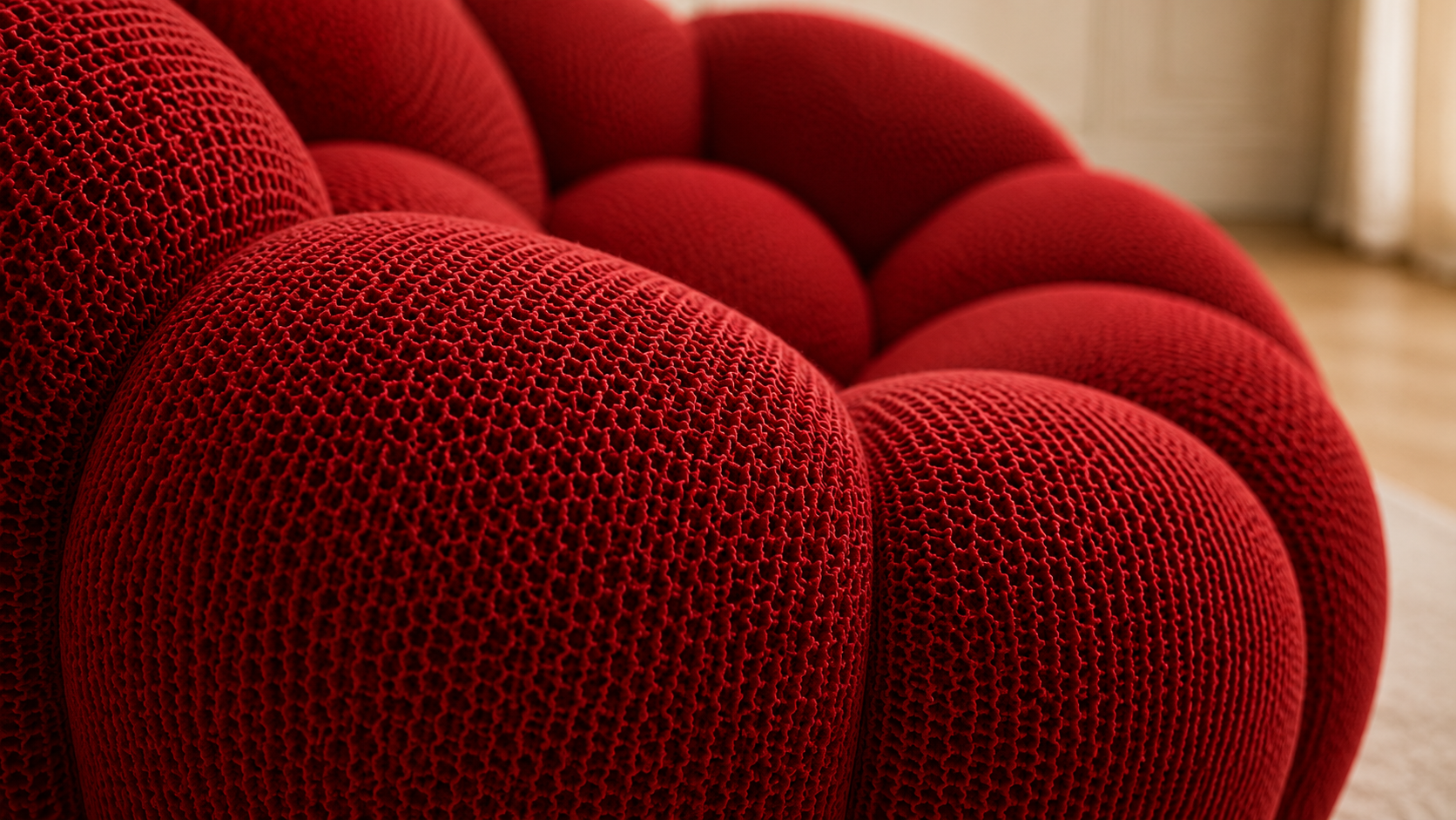 Fauteuil Bubble Rouge Profond