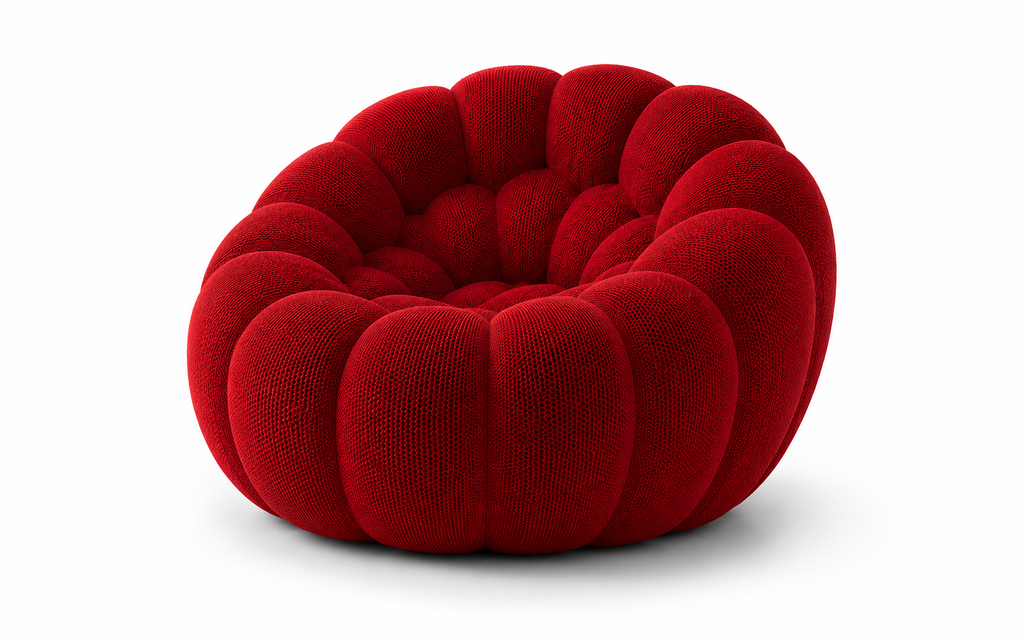 Fauteuil Bubble Rouge Profond