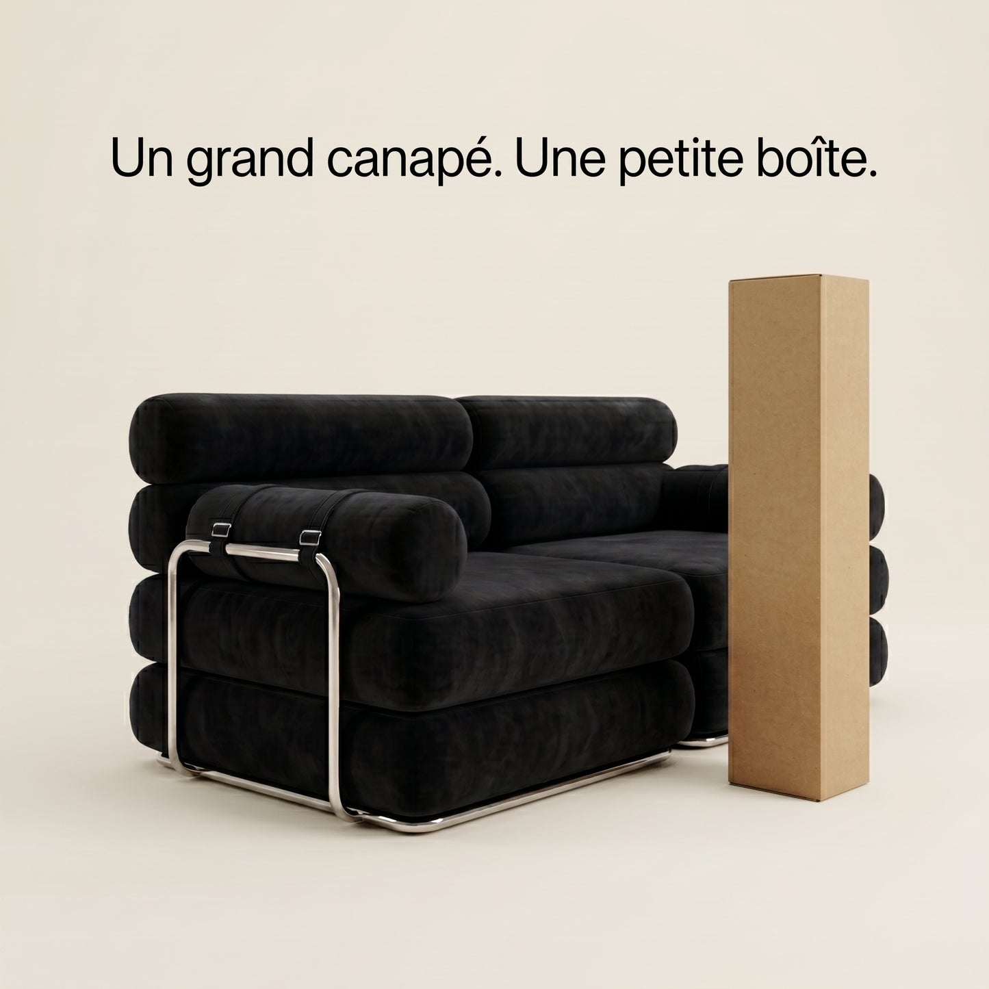 Canapé Compressé Noir - Le Faubourg Forme