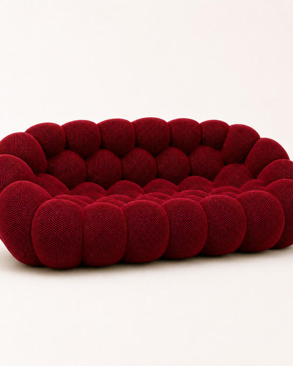 Canapé Bubble Deux Places Rouge Profond